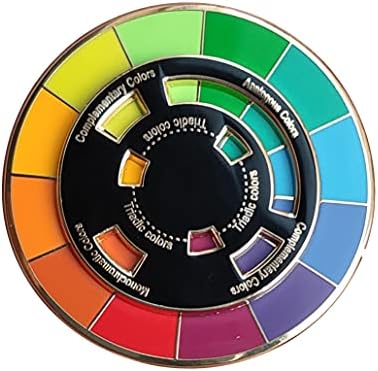 Creative Color Wheel Enamel pin, The Spinning Wheel Moves Nicely，Color Wheel Brooch (Color Wheel Enamel pin)