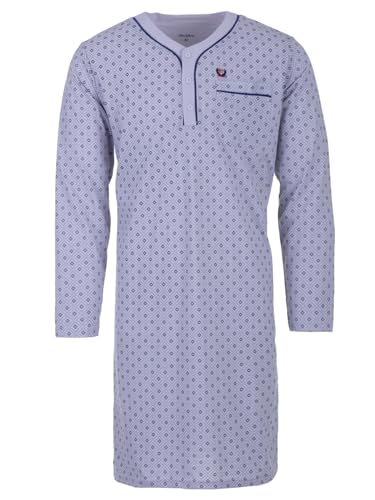 Chemise de nuit homme motif losanges grand confort avec poche poitrine