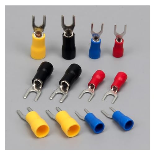 Conector de pala de cable SV5.5-6 y terminales de engarzar aislados de cobre, 25 uds 5