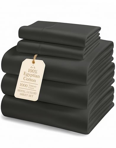 LANE LINEN 1000TC 100% Egyptian Cotton Split King Bed Sheets for...