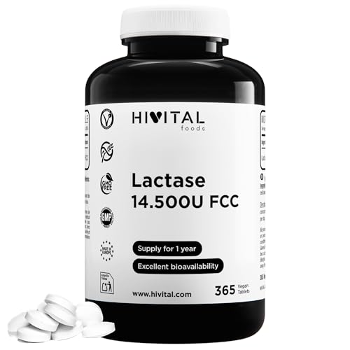 Laktaza 14500 jednostek FCC. 365 tabletek wegańskich na cały rok leczenia.