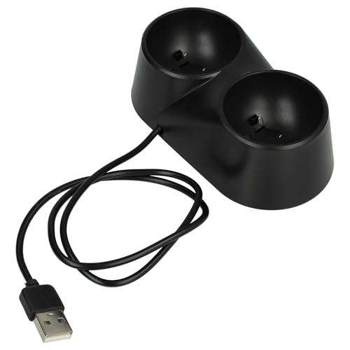 vhbw Estación de Carga Dual Compatible con Sony PlayStation 4 VR Move Motion Controller mandos - Fuente de alimentación, Soporte, Cargador, Negro - imagen 2