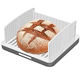 Upgrade Widen Bread Slicer for Sourdough rounds, 13″ Adjustable Large Capacity Wide and Thicknesses, Foldable and Compact Cutting Guide with Crumb Tray, Suitability for Homemade sourdough Bread