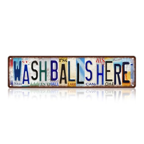 Vintage Wash Balls Here Metal Tin Signs Wall Decor