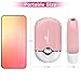 mlogiroa Lash Fan Mini Portable Eyelash Fan Handheld for Eyelash Extension Rechargeable USB C Air Cooling Blower with Built in Sponge Lash Extension Application(Pink)