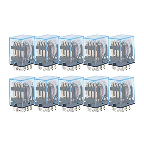 Relais électromagnétique 14 broches MY4NJ 220V 4NO 4NC pour armoire électrique industrielle