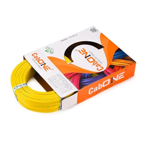Image of CabONE Pack of 3 Electrical Wire 1.0mm | 90 Meter Single Core CCA Copper Cable | Heat Resistant No-Drip PVC Insulation | High Current Carrying Capacity House Wire