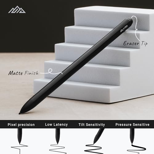 V-Pen EMR Stylus with Soft Digital Eraser + 5 Extra Tips | 4096 Pressure Sensitivity | Palm Rejection Compatible with Remarkable 2 Pen Tips & More | No Charging Required for Kindle Scribe Pen