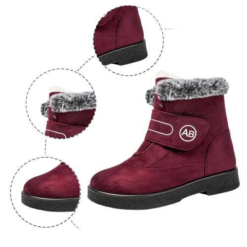 Bottes de neige chaudes doublées et imperméables avec semelle crantée antidérapante - 3