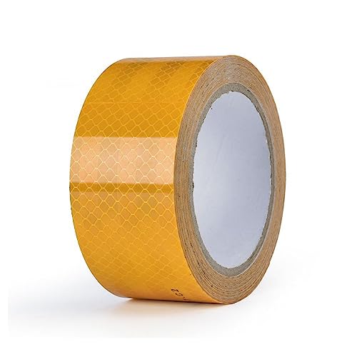 Ruban d'avertissement réfléchissant jaune pour rendre visible une boîte aux lettres