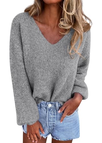 KIRUNDO Sweaters for Women Fall 2025 Oversized V...