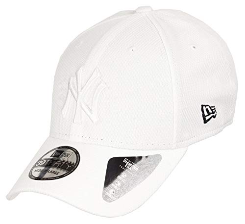 New Era New York Yankees 39thirty Stretch Cap Diamond Era Tonal White - XS-S 1
