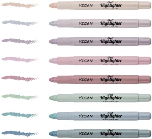 YISAN Bibel Highlighter Set 8 Farben - Bibel Textmarker für Bibelstudium