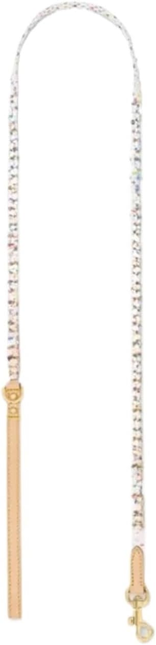 Cowhide Leather Pet Collar, for Small Puppies(White M)