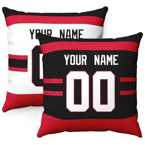 Image of ANTKING Throw Pillow 2 Packs Personalized Custom Any Name Number for Men Women Boy Gifts
