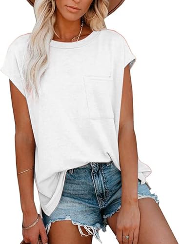 CNFUFEN Short/Long Sleeve T Shirts for Women Fashion Casual Summer Lightweight Solid Trendy Tops4