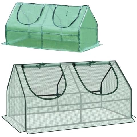 WY8 Portable Mini Greenhouse with Zipper Doors Cover