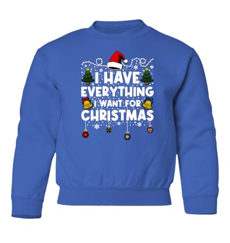 I Have Everything I Want For Christmas Xmas Party Youth Crewneck Sweatshirt