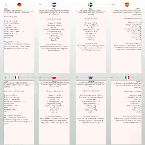 Wholefood Earth Bio-Stabilisierte Haferkleie 3 kg | Stabilisiert | GVO-frei | Vegan | Ballaststoffreich | Zertifiziert biologisch