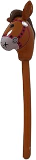 Hobby Horse Stick Toy,Horse Riding Stick, Fun Portable Cartoon Lovely Horse Head Stick, for Kids, Cowboy, Cowgirl Party, Brown