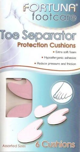 Pack of 6 Foam Toe Separator Protection Cushions