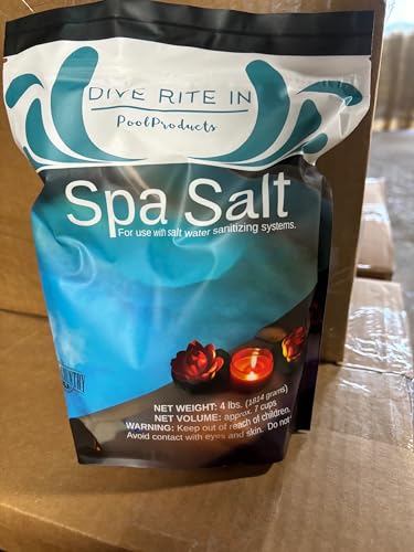 Dive Rite in Hot Tub and Spa Salt for All Salt Water Systems Including Hotspring, Jacuzzi, Caldera, and Chloromatic (4 Pounds)