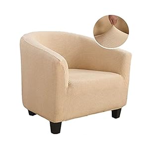 Club Stoel Hoes Hoge Rekbare Fluwelen Kuip Stoelhoezen Fauteuil Sofa Hoes Hoes Meubelbeschermer Antislip Zachte…