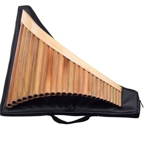 Pan Flute Instrument 25-pipe Professional Performance Bitter Bamboo Pan Flute G/C Performance Wind Instrument(C)