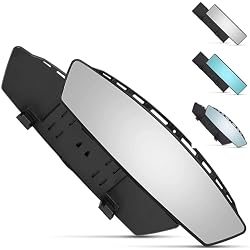 Verivue Universal Panoramic 12-Inch Rear View Mirror, Anti-Glare Wide Angle Car Mirror, Rearview Mirrors Accessory for Baby Rear-Facing, Tint flat Mirrors for Cars and SUVs.
