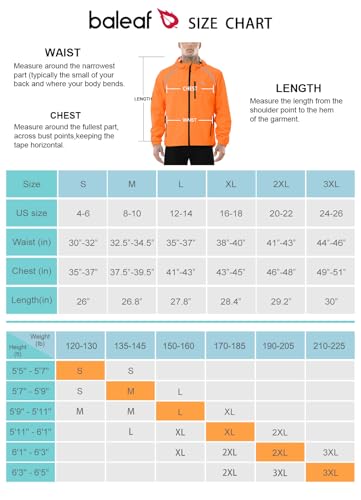 baleaf Jaqueta de chuva masculina, impermeável, corta-vento, capa de chuva, corrida, ciclismo, camin
