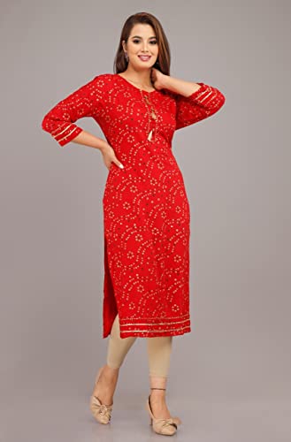 Image of Women's Rayon Straight Kurti(DC-6)