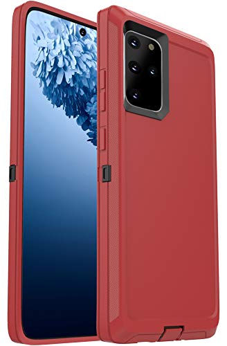 Fogeek Schutzhülle für Samsung Galaxy S20+ 5G, robust, stoßfest, sturzsicher, für Galaxy S20+ 5G [6,7 Zoll] 2020, rot / schwarz