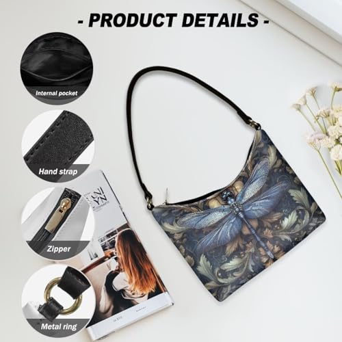 Bolso bandolera para mujer, clutch, bolso de mano o tote tipo hobo de cuero sintético con cierre de cremallera miniatura 6