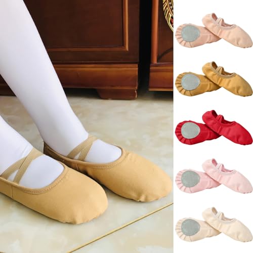 Child Ballet Shoes, Toddler Shoes, Girls Ballet Slippers, Soft Upper, Full Suede Outsole, Pre-Sewn Girls Dress Shoes4