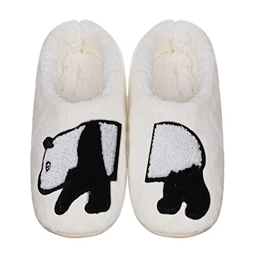 Image of ZYZX Cute Slipper Socks with Grips,Cozy Soft Sole House Slippers for Women | Animal Pattern Warm Safe Non Slip Fleece-lined Fluffy Fuzzy Socks Indoor for Adult,Easy to Wash,Gifts