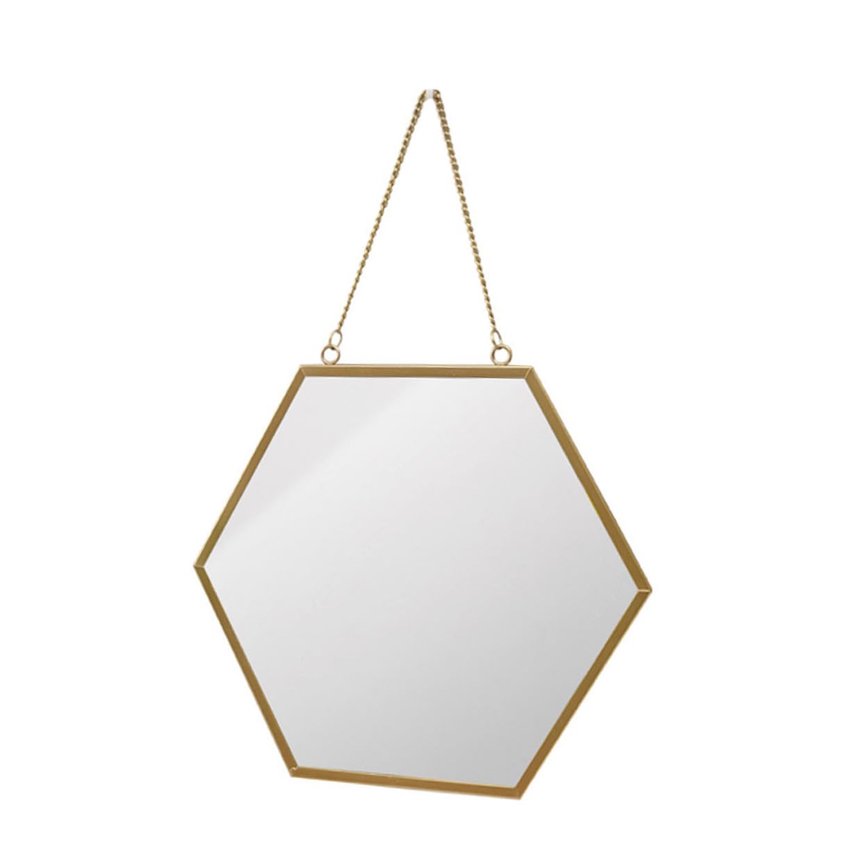 Miroir hexagonal en metal et verre de qualite superieure POPETPOP