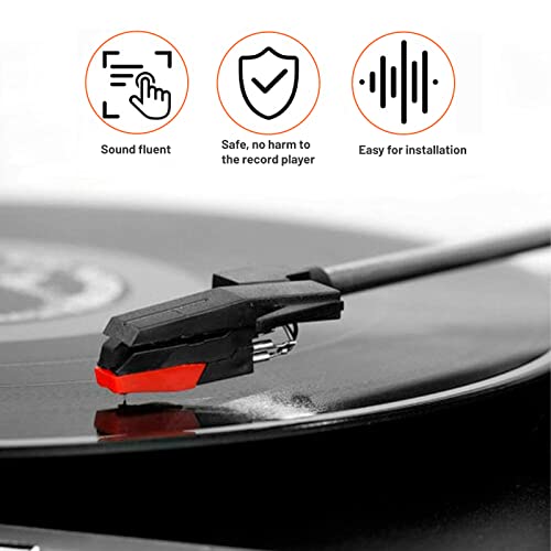 Record Player Needle, 1 Pc Record Player Cartridge With 4 Pcs Diamond Stylus Replacement For Crosley, Ion, Lp, Phonograph #TOP5
