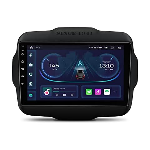 XTRONS Android 13 Car Stereo for Jeep Renegade, 9 Inch Touch Screen GPS Navigation Bluetooth Head Unit Built-in DSP Car Auto Play Support 4G LTE OBD2 DVR TPMS Backup Camera Cover