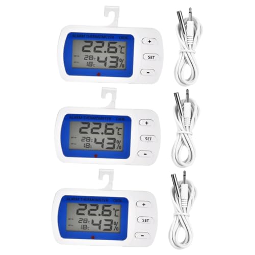 Thermomètre C606 Amosfun digital pour intérieur et extérieur avec alarme de température lot de 3