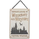 Hogwarts Visitors Welcome Wood Sign