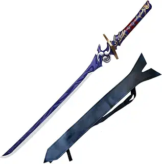 COSPLEE Cosplay 原神 コスプレ 新武器 片手剣 霧切の廻光 PU製 コスプレ道具 イベント 学園祭 仮装 クリスマス ハロウィン 長さは100CM