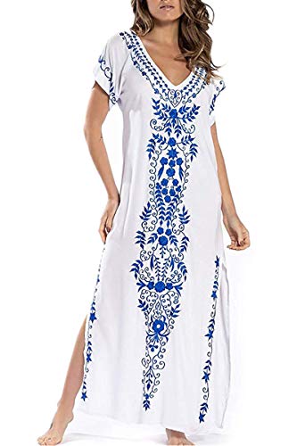 Kimono de plage en coton LikeJump : la robe longue d'été aux finitions soignées
