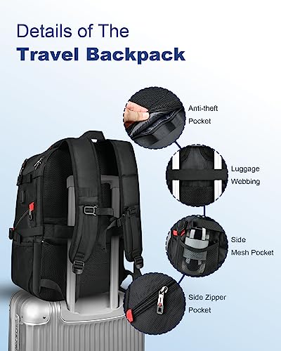 Large-Travel-Backpack-for-Men-Flight-Approved-Carry-On-Bag-17-Inch-Laptop-Backpack-for-Work-College-BackpackComputer-BackpackWaterproof-Diaper-Bag-for-Women-Black