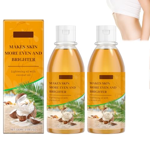 Aceite De Coco, Aceite Para Aclarar La Piel De Coco, Vitamina E Aceite, Aceite Blanqueador De Piel, Aceite De Masaje Para La Piel, Hidrata, Reafirma E Ilumina El Cuerpo, 2PCS