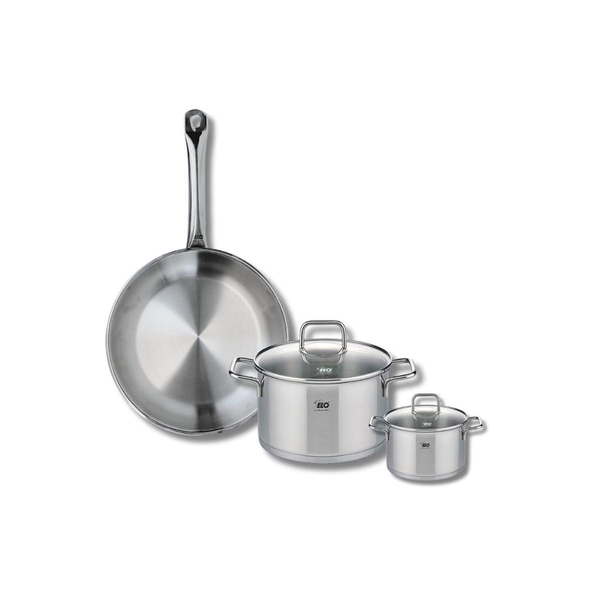 Elo Batterie cuisine 1 poêle 28 cm et 2 faitouts 12/20 cm