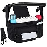 Multifunktionaler Speicher：Als Mutter müssen Sie viel für sich und Ihr schönes Baby tragen, wenn Sie ausgehen, die Kinderwagen-Organizer-Tasche hilft Ihnen dabei, alle Babyaccessoires ordentlich und organisiert im Buggy zu verstauen，Wie Spielzeug, Babyflaschen, Windeln, Mobiltelefone, Papierhandtücher usw., damit Sie bequemer und humaner einkaufen, Flughäfen oder Kurztrips machen können