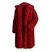 Produktbild iHENGH Damen Winter Stilvoll Jacke Dicker Warm Bequem Parka Mantel Fester Wollmantel Frauen Lässig CoatEU-50/CN-3XL,Wein