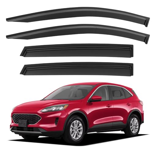 Image of Window Visors Rain Guards for 2020-2026 Ford Escape, Out-Channel Window Vent Wind Deflectors Visors Shades for 20-26 Escape(Not for Active)
