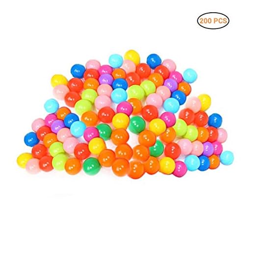 SAMTITY 200 Pcs Protección del Medio Ambiente Pelotas Multicolores de Plástico del Océano Gracioso para llenar Piscinasen Parque Infantil Regalo para los Niños