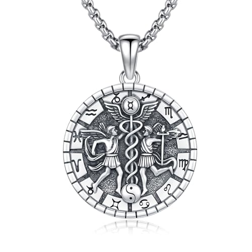 Gemini constellation pendant with 22